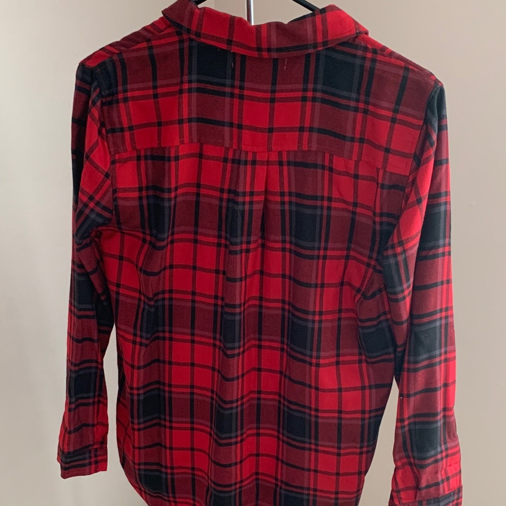 Pink Rose Vibrant Red and Black Checkered Top - Picture 4 of 4